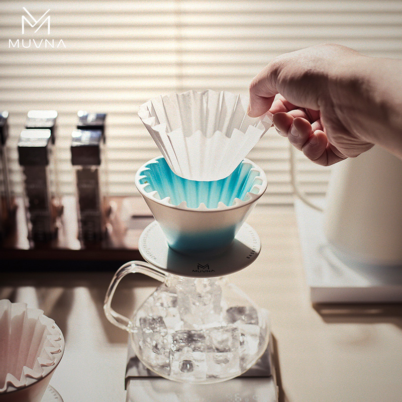 Coffee Equipment Machine - กระดาษกรองกาแฟธรรมชาติ MUVNA สำหรับเครื่องชงกาแฟแบบกรองและแบบดริป ขนาด 01/02 สำหรับ