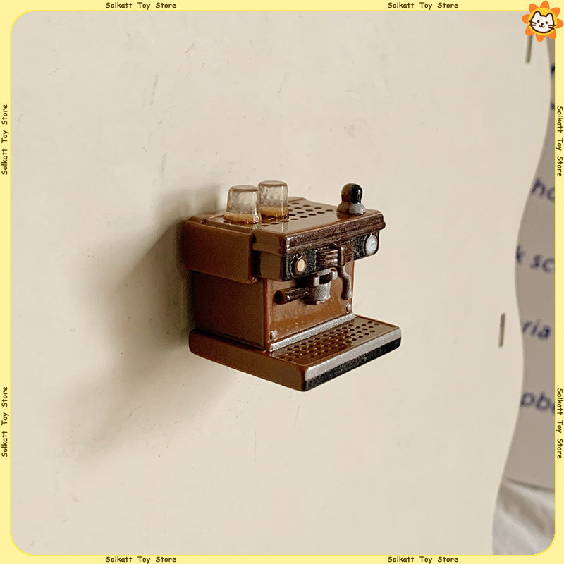 Vintage Coffee Equipment - แม่เหล็กติดตู้เย็นสไตล์อเมริกันวินเทจ รูปเครื่องชงกาแฟ ของตกแต่งบ้าน ของประดับผนังห้องครัว ของขวัญ