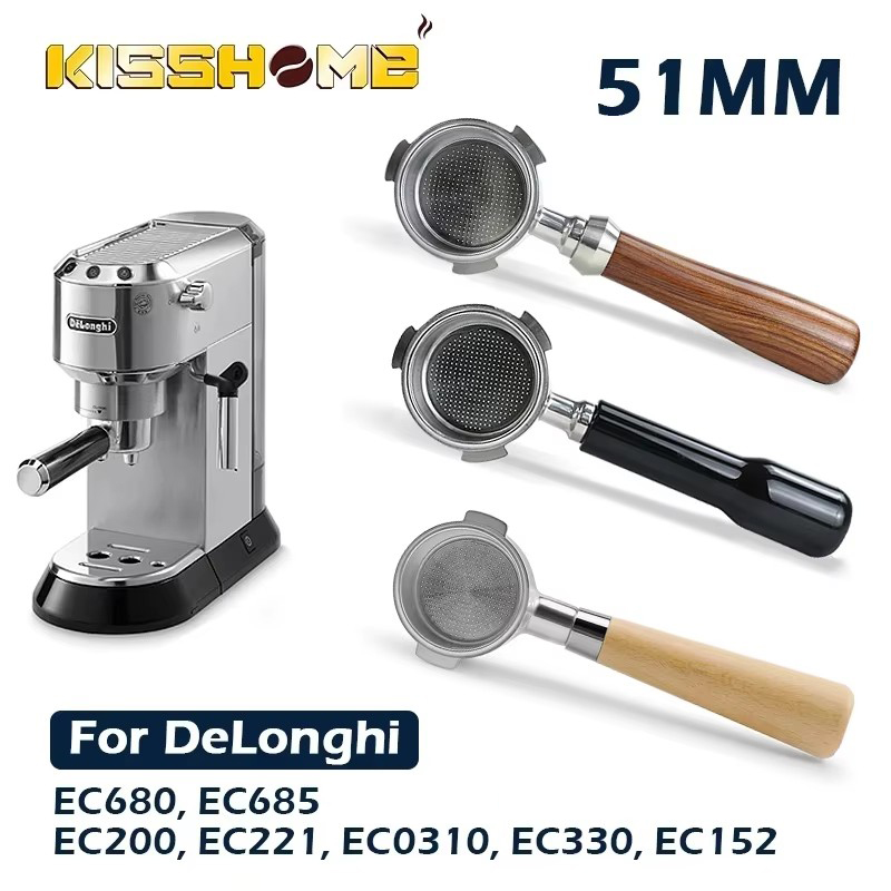 Coffee Equipment Machine - Coffee Bottomless Portafilter 51 มม.สําหรับDelonghi EC680