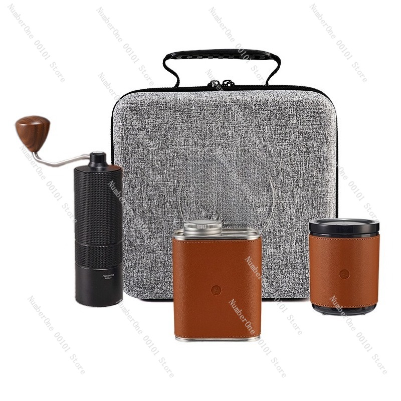 Coffee Equipment Kit - ชุดกาต้มกาแฟแบบพกพาสำหรับตั้งแคมป์กลางแจ้ง ทำจากสแตนเลส พร้อมอุปกรณ์ชงกาแฟแบบดริป