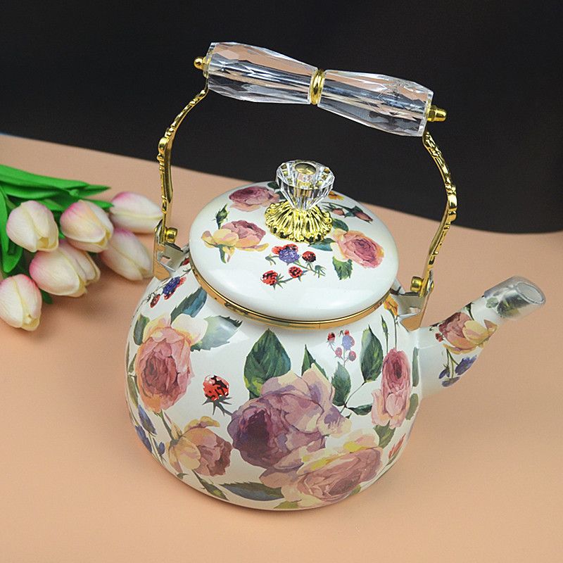 กาน้ำชาเคลือบกุหลาบสำหรับใช้ใน - Vintage Coffee Equipment บทวิจารณ์และราคา