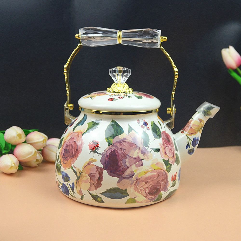 กาน้ำชาเคลือบกุหลาบสำหรับใช้ใน - Vintage Coffee Equipment บทวิจารณ์และราคา