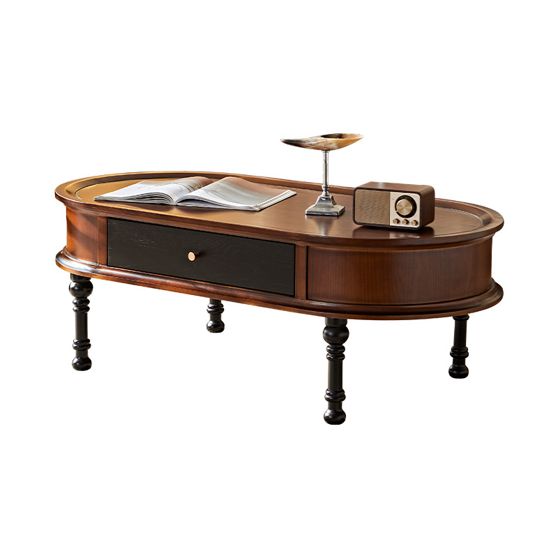 โต๊ะกาแฟทรงวงรีไม้เนื้อแข็งสไต - Vintage Coffee Equipment บทวิจารณ์และราคา