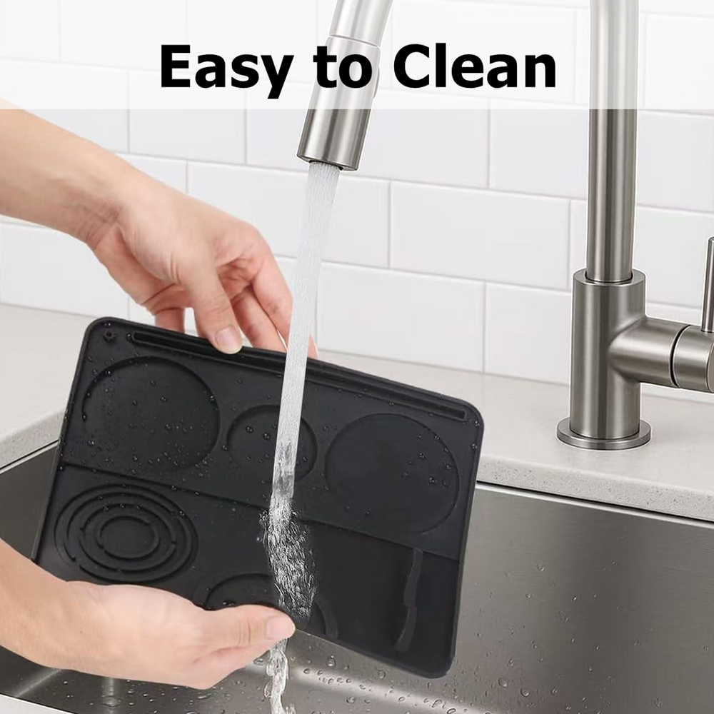 แผ่นรองเครื่องชงกาแฟซิลิโคน 3  - Coffee Equipment Tray บทวิจารณ์และราคา